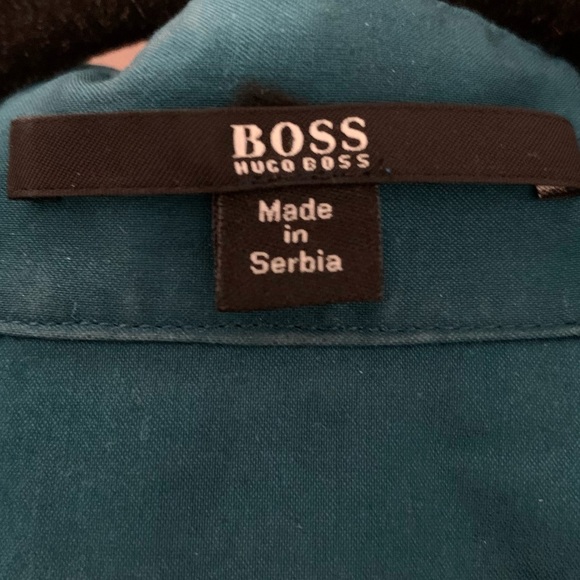 HUGO BOSS Women’s Fitted Dress Shirt – Teal - Picture 3 of 6